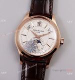 GR factory Patek Philippe Complications Moon phase 5205g Watch GRF V2 Version Rose Gold White